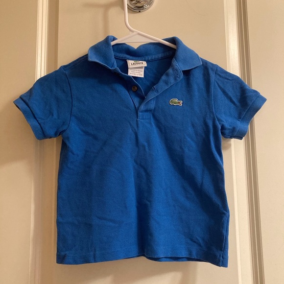 Boys Blue Lacoste Polo Shirt, size 6 - Picture 1 of 3